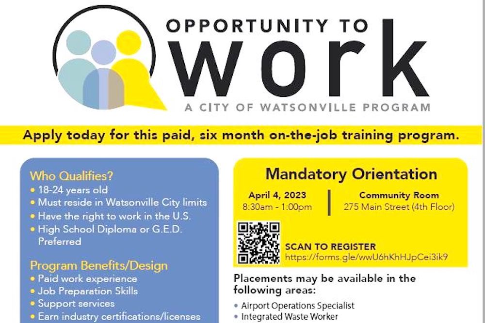 City of Watsonville Opportunity to Work Program