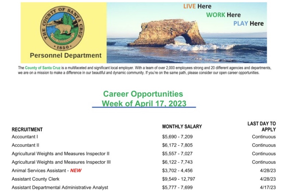 Career Opportunities – Week of April 17, 2023